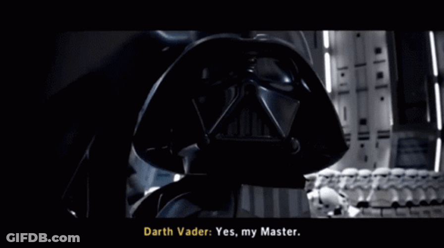 Darth Vader Yes Master GIF