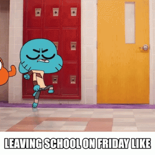 Darwin And Gumball Leaving School GIF