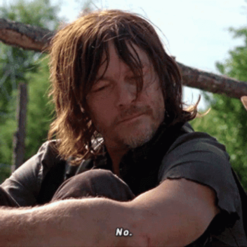 Daryl Dixon Saying No GIF