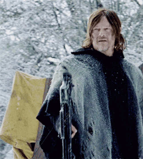 Daryl Dixon Snowy Season GIF