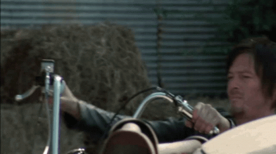 Daryl Dixon Vintage Motor Bike GIF