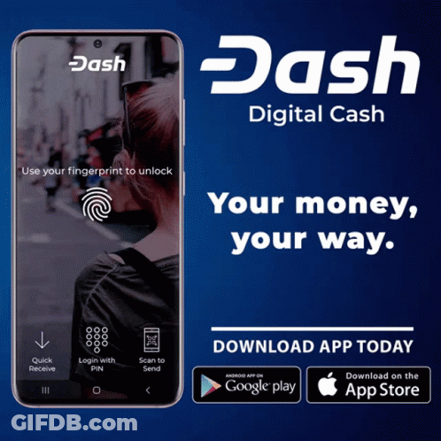 Dash Digital Cash Cell Phone GIF
