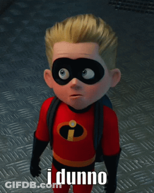 Dash Incredibles I Dunno GIF