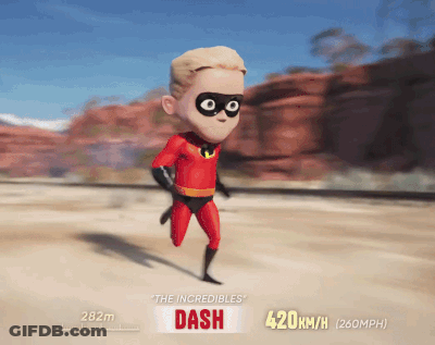 Dash Running At 420Km/h GIF