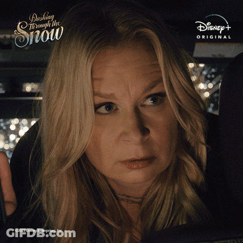 Dashing Through The Snow Poster Blonde Woman GIF