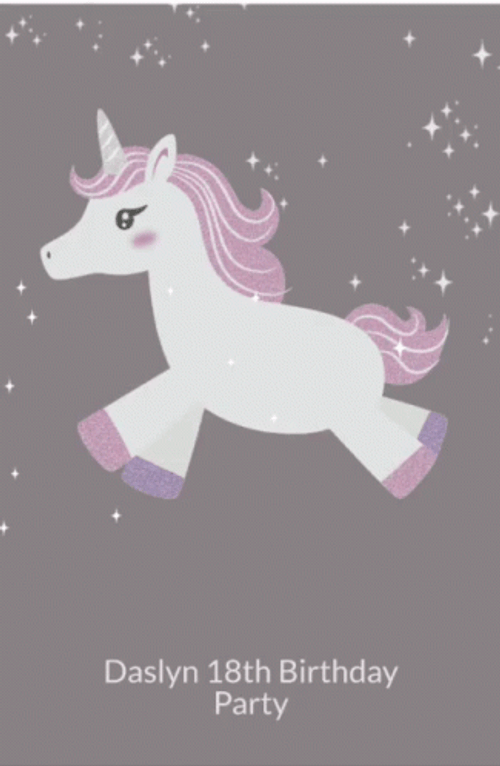 Daslyn Happy 18Th Birthday Party Unicorn GIF