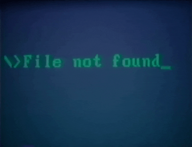 Data Recovery Vintage File Not Found GIF