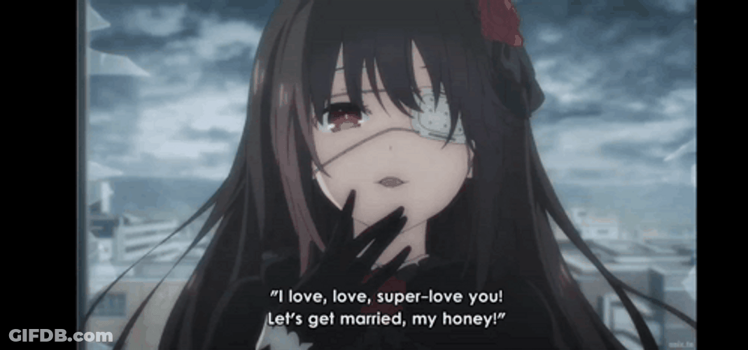 Date A Live Kurumi Cute Lets Get Married GIF