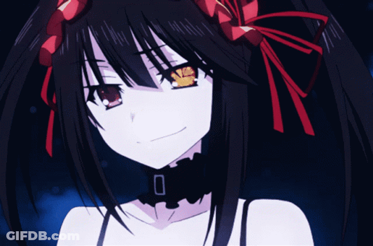Date A Live Kurumi Seductive Smile GIF