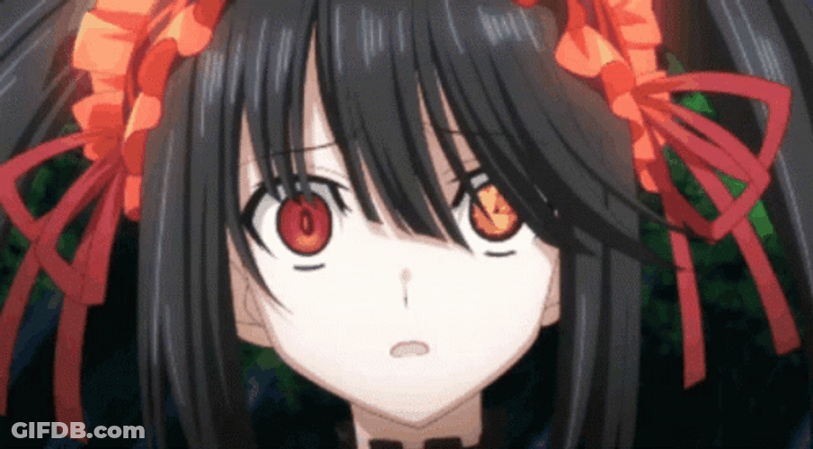Date A Live Shocked Kurumi Falling GIF
