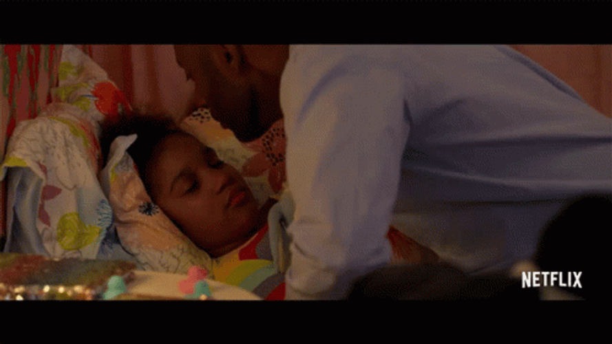 Daughter Sleeping Father Forehead Kiss GIF