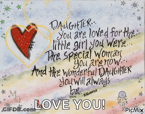 Daughter You Are Loved Card GIF