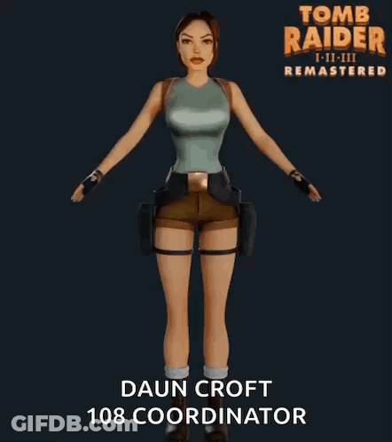 Daun Croft Is The 108 Coordinator Of Tomb Raider Remastered GIF
