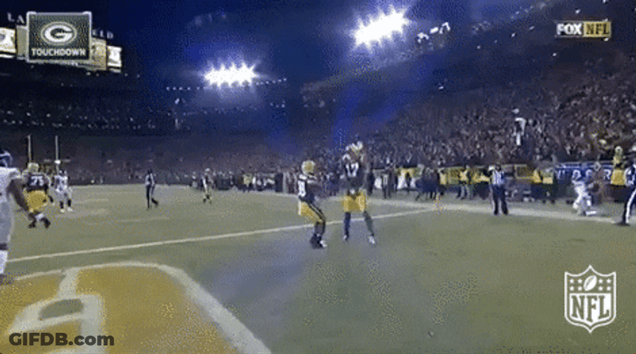 Davante Adams Chest Bump GIF