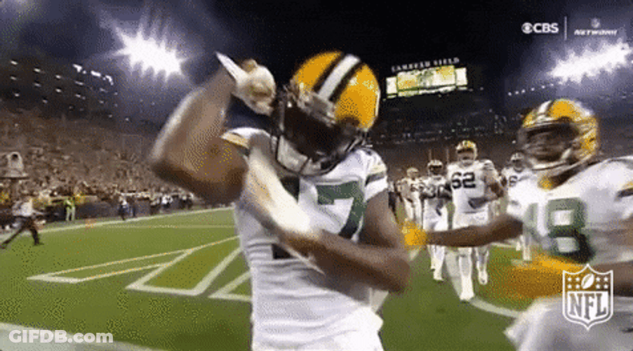 Davante Adams Flexing Muscle GIF