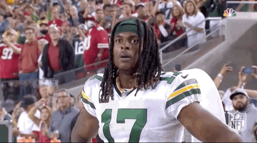 Davante Adams Hands Up GIF