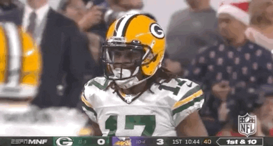 Davante Adams Hard Chest Tap GIF