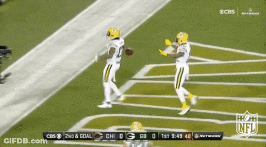 Davante Adams Throwing A Ball GIF