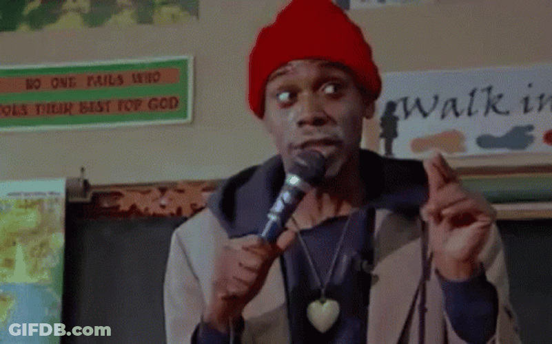 Dave Chappelle Crack Meme Microphone Talking GIF