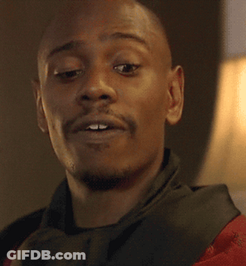 Dave Chappelle Flirty Lip Bite GIF