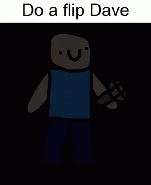 Dave Doing The Flip Animation GIF