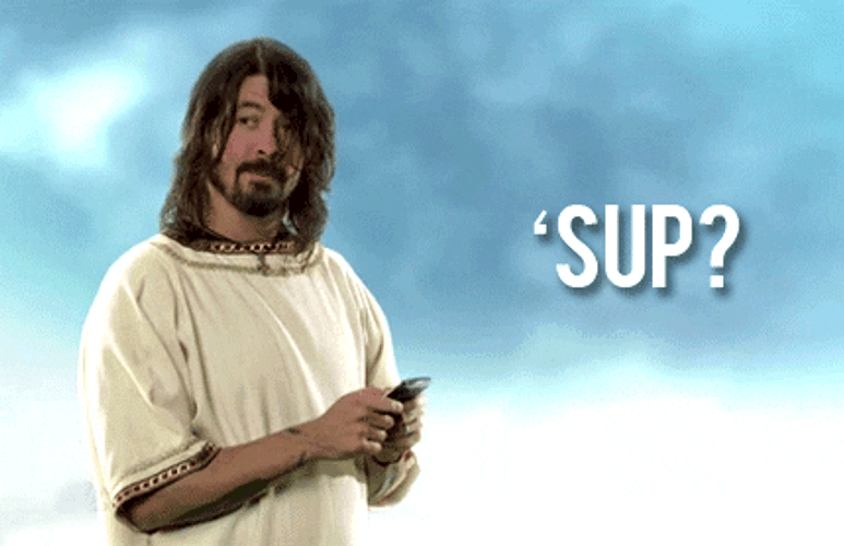 Dave Grohl Says Sup GIF