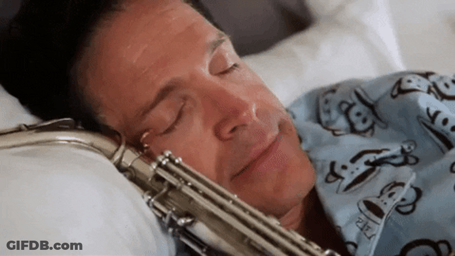 Dave Koz Wide Eyes Sleeping Meme GIF