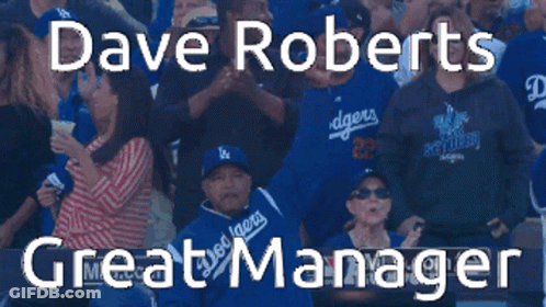 Dave Roberts Great Dodgers Manager GIF
