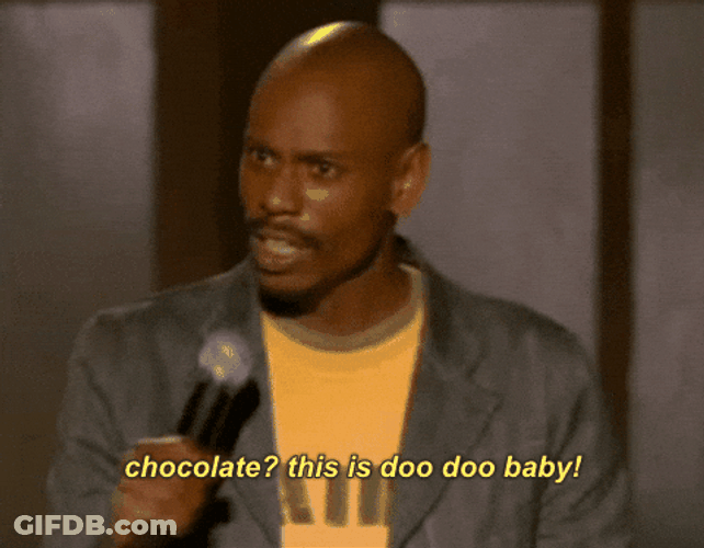Dave's Chappelle Not Here Man Chocolate Baby GIF