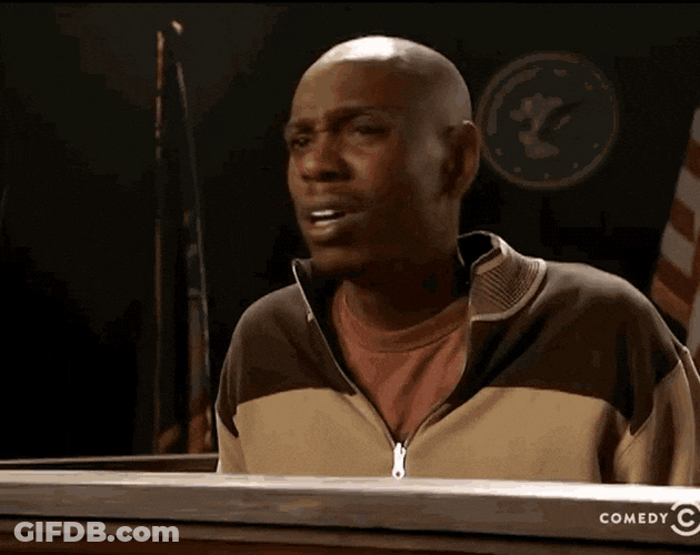 Dave's Chappelle Not Here Man Huh GIF