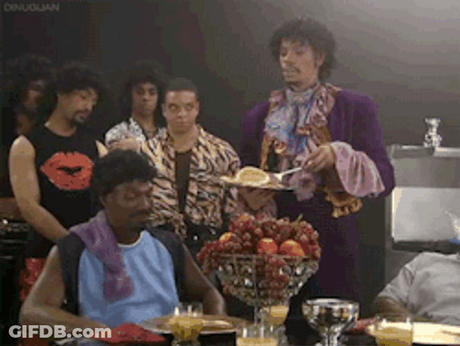 Dave's Chappelle Not Here Man Pancake Serving GIF