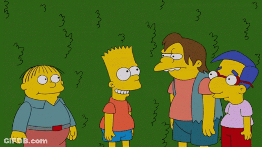 Dave's Not Here Man Bart Simpson With Friends GIF
