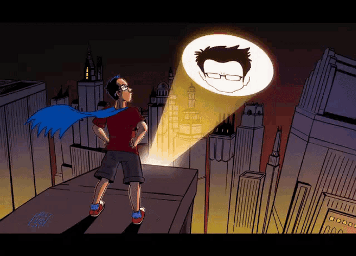 Dave The Film Bat Signal GIF