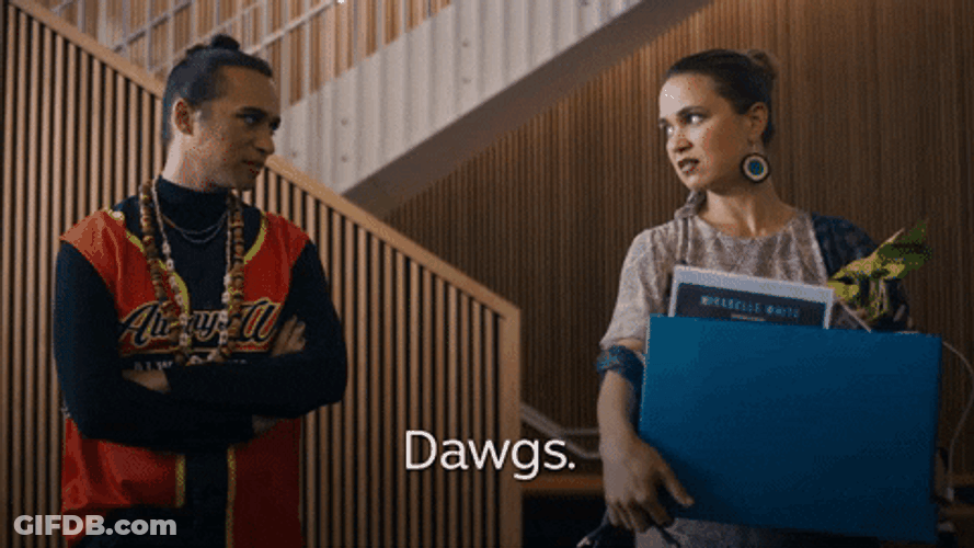 Davey Thompson And Tuuli Narkle Saying Dawgs GIF