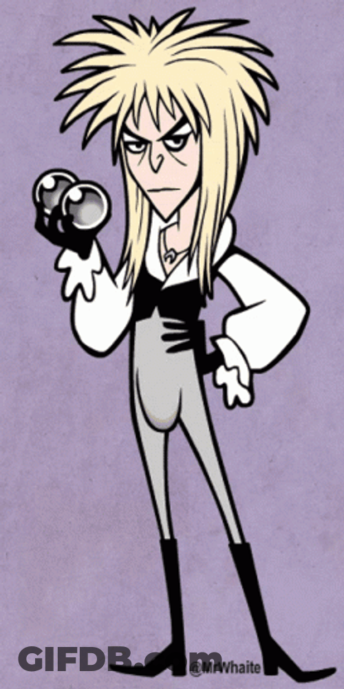 David Bowie Animated Spinning Crystal Balls GIF