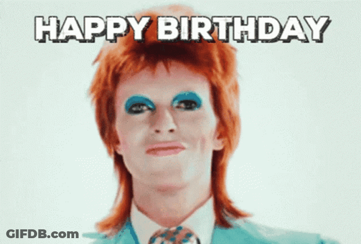 David Bowie Happy Birthday GIF