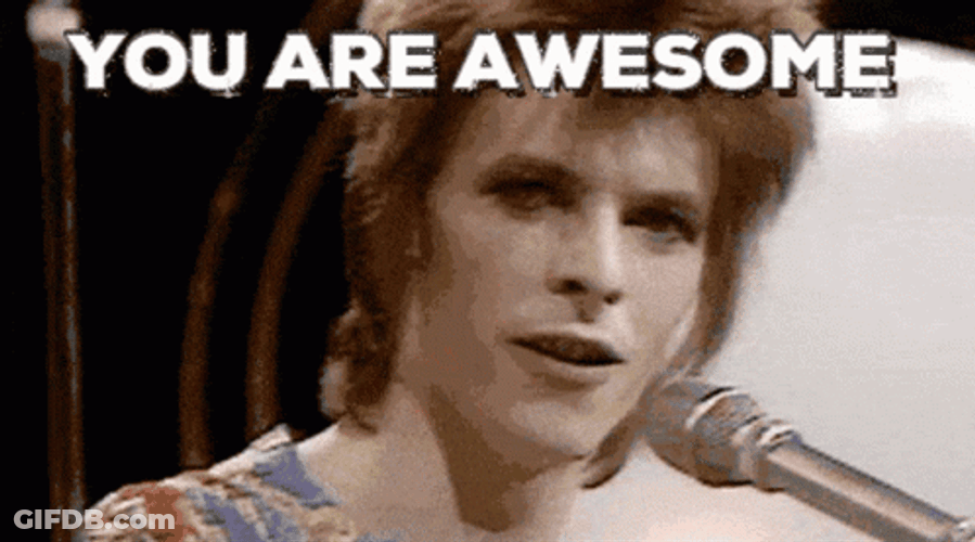 David Bowie Pointing Awesome One GIF