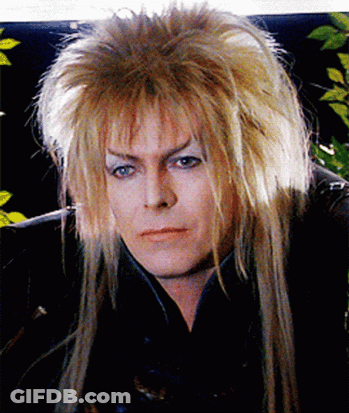 David Bowie Rare Hairstyle GIF