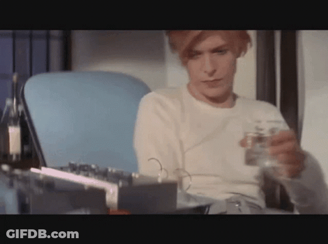 David Bowie Ready Wine Glass GIF