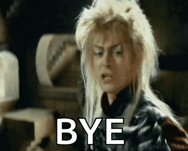 David Bowie Saying Goodbye GIF
