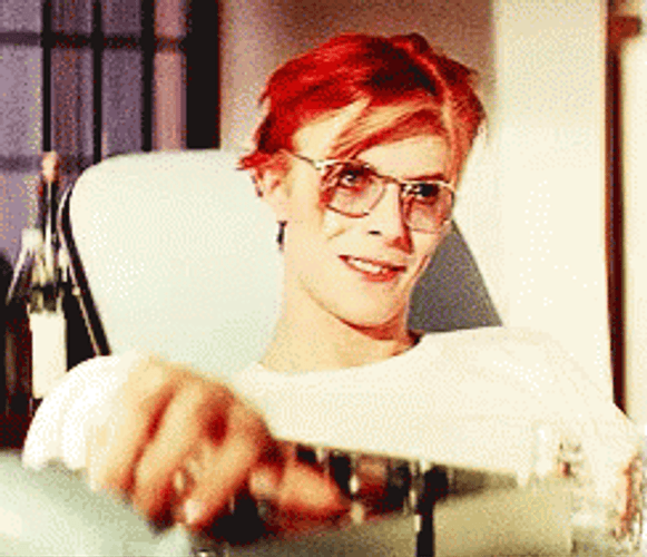 David Bowie Sunglasses Red Hair GIF