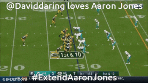 David Daring Loves Aaron Jones Football Screenshot GIF