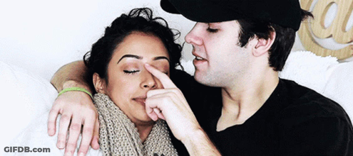 David Dobrik Couple Goals Cuddle GIF