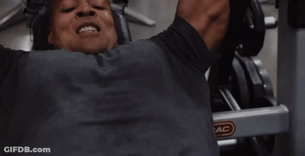 David Goggins Bench Press Exercise GIF
