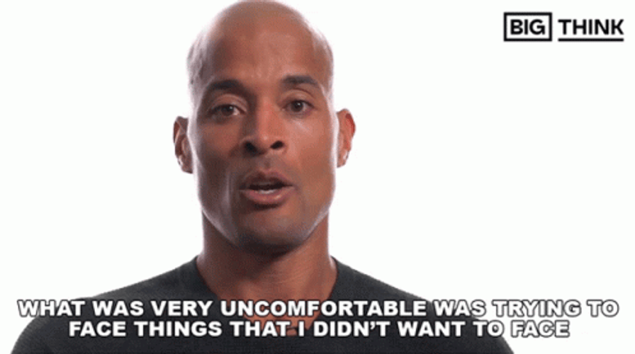 David Goggins Uncomfortable Trying To Face Things GIF