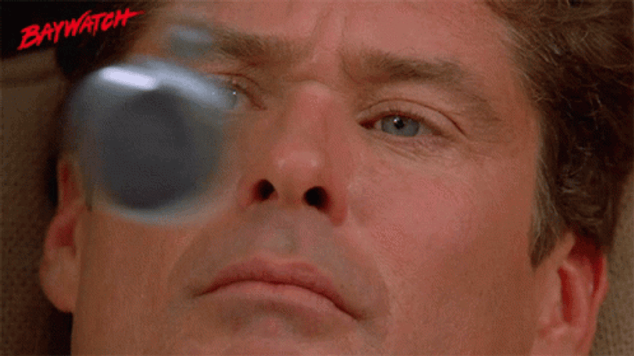 David Hasselhoff Getting Hypnotized By Pendulum Necklace GIF
