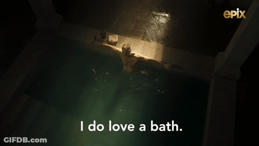 David Laid Loves Bath Time GIF