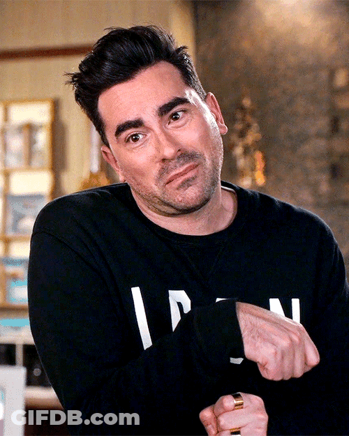 David Rose Slow Motion Talking GIF