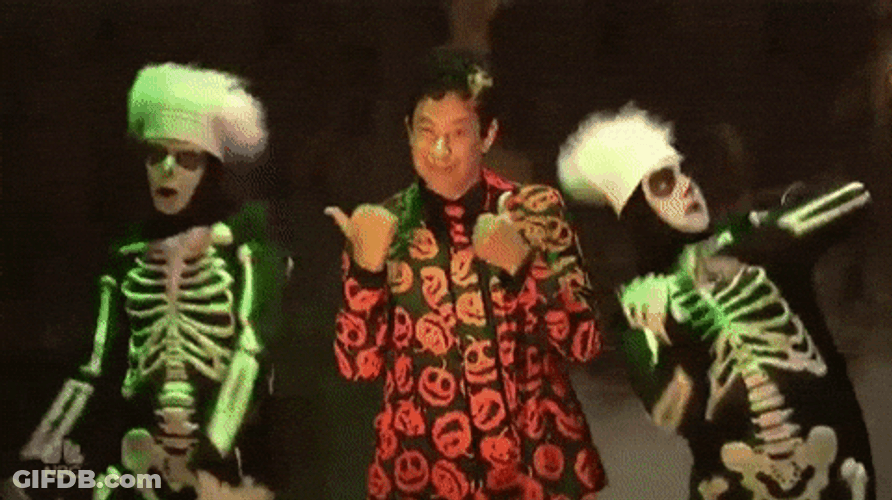 David S Pumpkins Dance Moving Hands Left Right GIF
