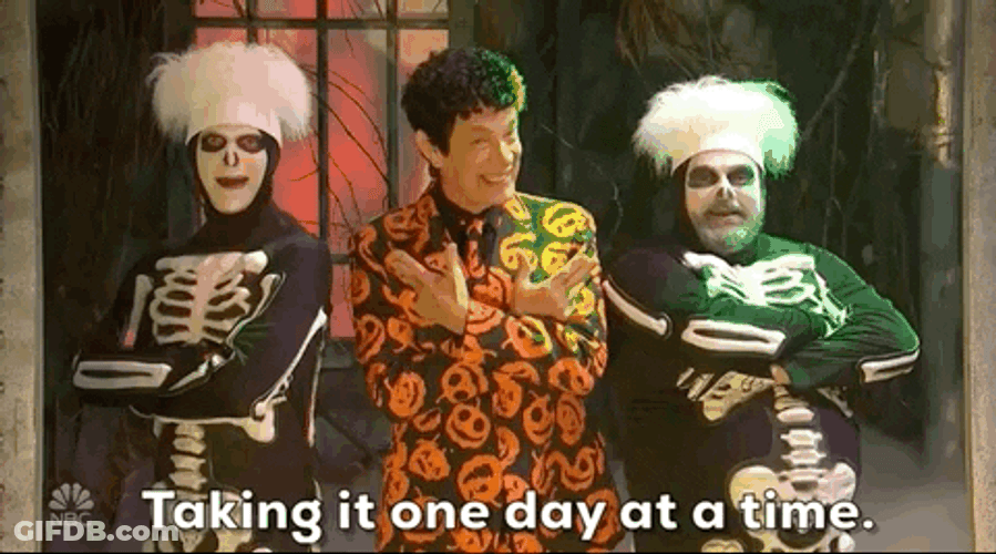 David S Pumpkins Taking One Day At Time GIF